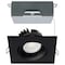 Satco 12W LED Downlight, Gimbal 3.5 in, CCT Select, Square, Remote Driver, Black, 840L 120V S11628R1 - alternate 1